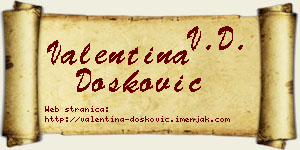 Valentina Dosković vizit kartica